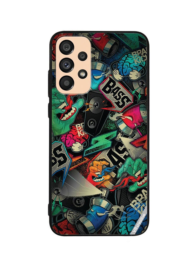 VR CREATIVE Protective Case Cover For Samsung Galaxy A73 5G Bass Design Multicolour - Image 1