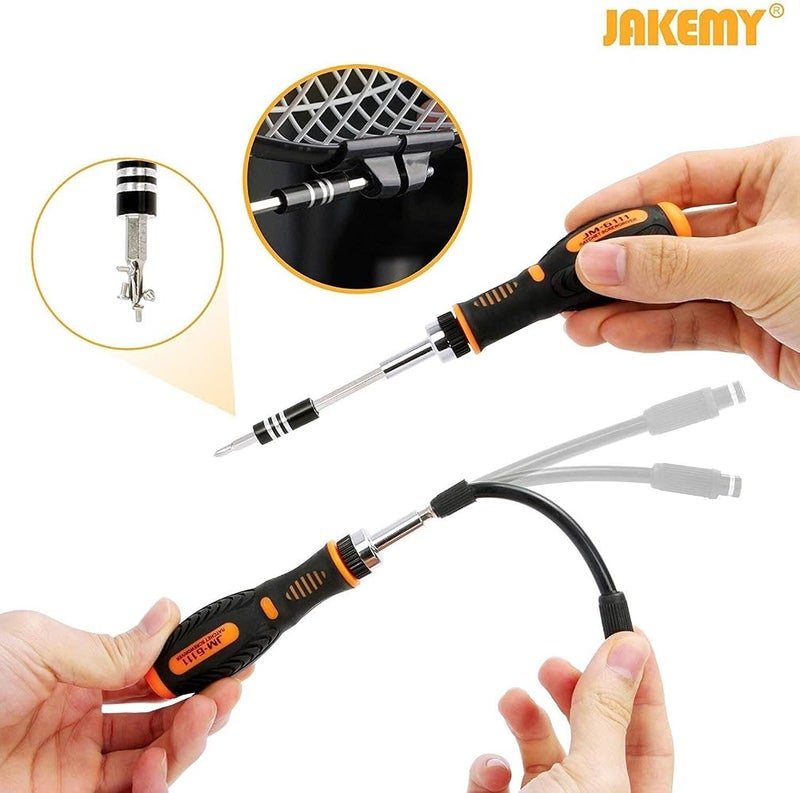 جيكماي مجموعة مفاتيح البراغي المغناطيسية متعددة الاستخدامات Jakemy 69 في 1، أدوات لإصلاح المنزل، مجموعة لتفكيك الأثاث/السيارات/الكمبيوترات/الإلكترونيات - 6111 - Image 5