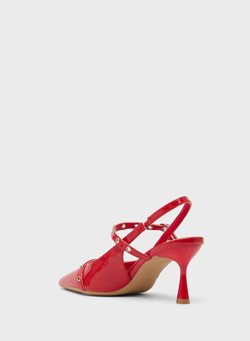 ايلا حذاء بكعب عالٍ بحزام خلفي - Image 3