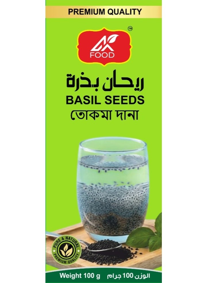 AK FOODS Premium Basil Seeds (Tokma Dana) – 100g - Image 1