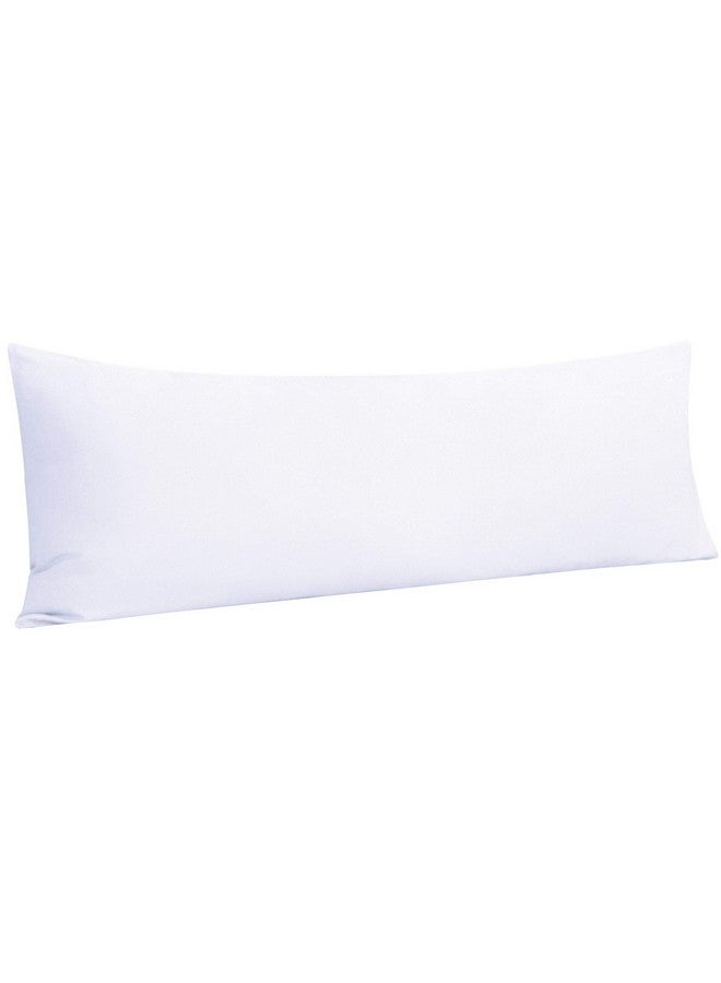 NTBAY NTBAY Body Pillowcase - Brushed Microfiber 20x54 Pillowcase - Soft, Wrinkle-Free, Fade-Resistant, Stain-Resistant, White Body Pillow Cover with Envelope Closure - 20x54 Inches, White - Image 1