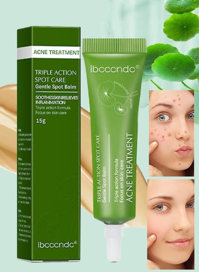 ibcccndc Acne Treatment Balm Herbal Acne Gel Powerful Acne Treatment Reduce the Appearance of Pimples and other Blemishes Leaving Your Skin Looking Clear And Healthy Advanced Acne Scar Spot Treatment Gel 15g - Image 1
