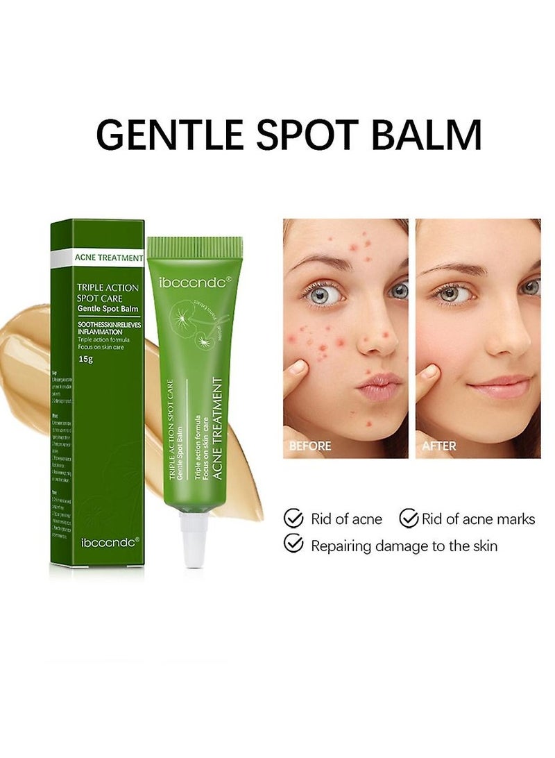 ibcccndc Acne Treatment Balm Herbal Acne Gel Powerful Acne Treatment Reduce the Appearance of Pimples and other Blemishes Leaving Your Skin Looking Clear And Healthy Advanced Acne Scar Spot Treatment Gel 15g - Image 2