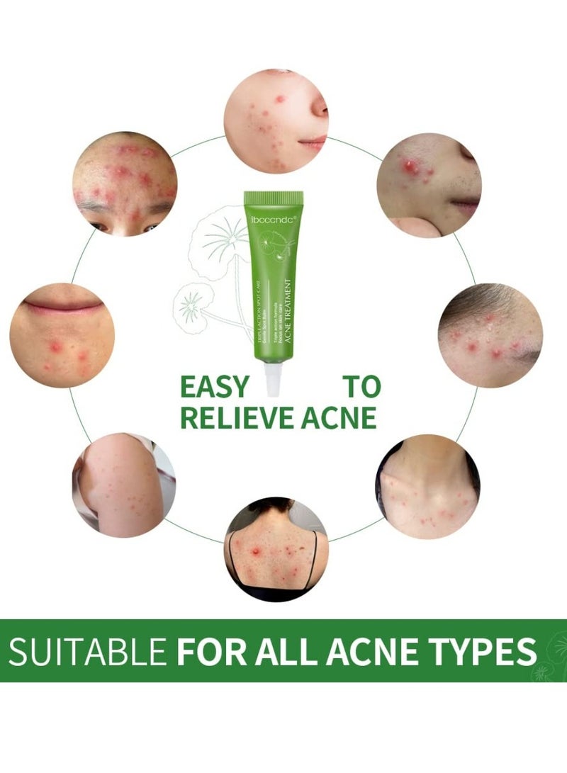 ibcccndc Acne Treatment Balm Herbal Acne Gel Powerful Acne Treatment Reduce the Appearance of Pimples and other Blemishes Leaving Your Skin Looking Clear And Healthy Advanced Acne Scar Spot Treatment Gel 15g - Image 4