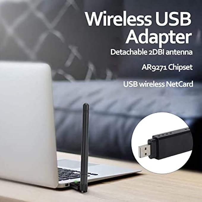 rayihni AR9271 USB ADAPTER WITH 2DBI EXTERNAL ANTENNA, FOR 7 8 10 ROS - Image 3