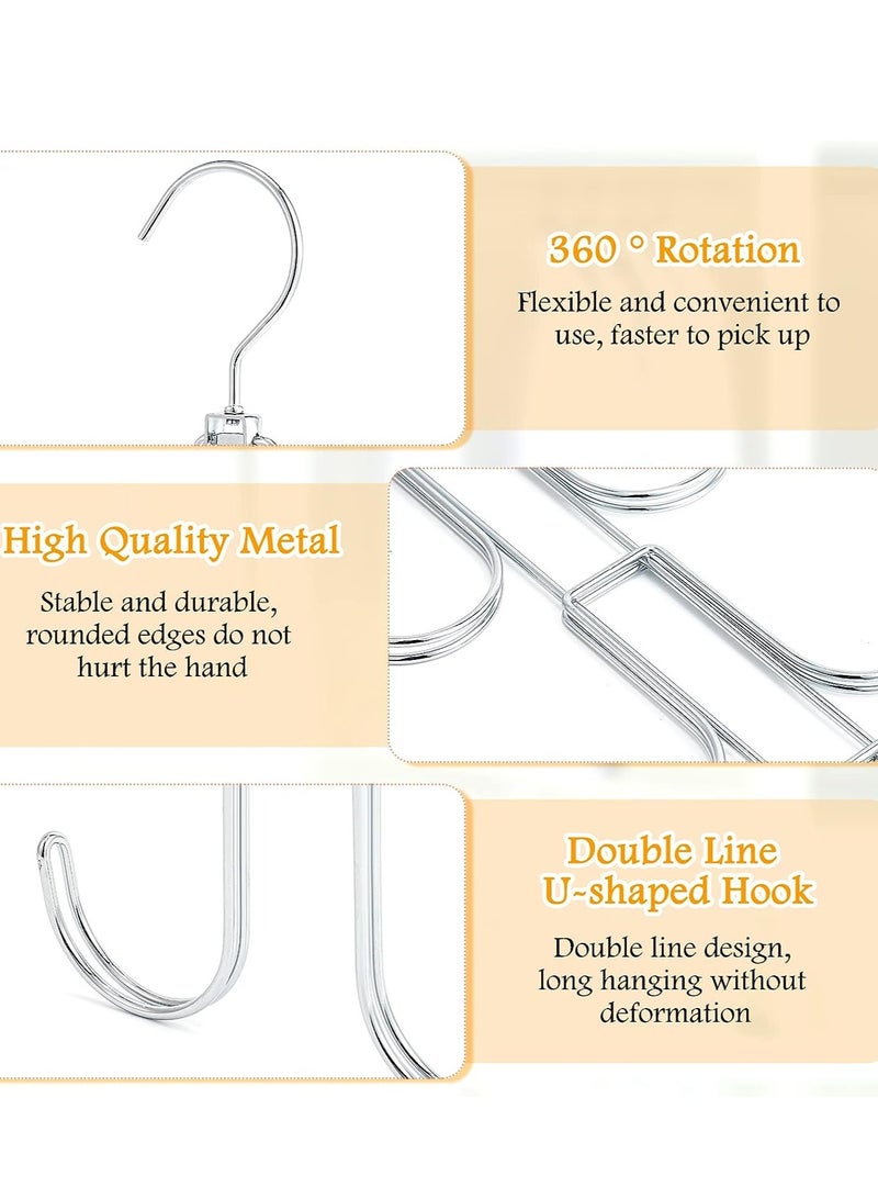 360° Rotated Bag Rack, 2-pack Bag Storage Pocket for Wardrobe, Metal Bag Holder, Storage Hook, Portable Bag Holder for Hanging Purse, Bag, Scarf, Tie, Belt, Hat, Accessories  - Image 3
