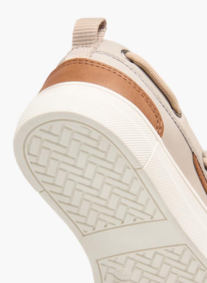 JUNIORS Panelled Slip-On Loafers With Hook And Loop Closure - Image 5