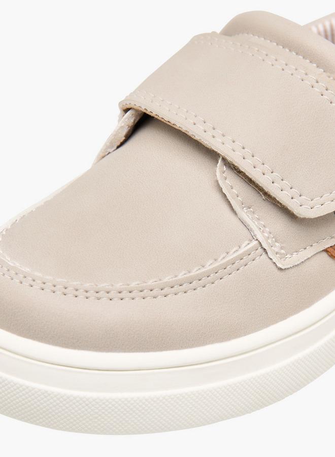 JUNIORS Panelled Slip-On Loafers With Hook And Loop Closure - Image 4