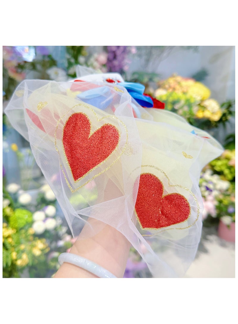 Mesh Bow Hair Clip for Girls, Elegant Ribbon Hair Accessory, Handmade Cosplay Hairpin for Performances - Image 3