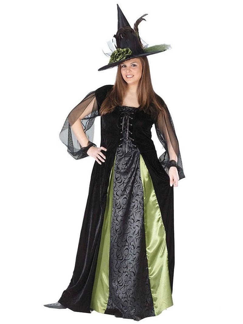 Fun World Women's Plus Goth Maiden Witch, Black, 16W-24W Costume - Image 4