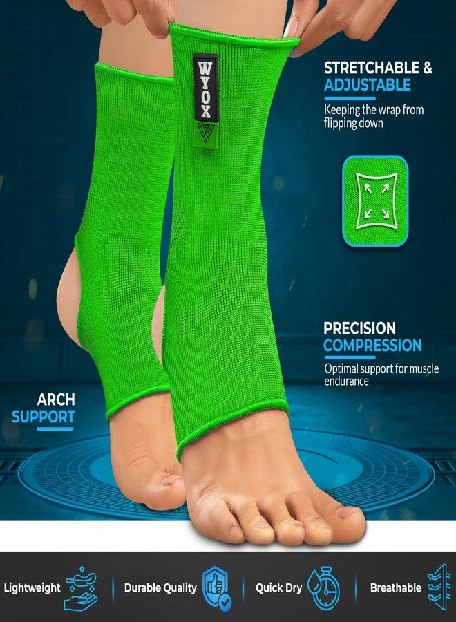 WYOX Ankle Compression Sleeve Support Brace for Men & Women, Running, Gym, Basketball, Cycling, Martial Arts, Kickboxing & Sports Stabilizer Compression Ankle Socks for Training & Recovery - Image 4
