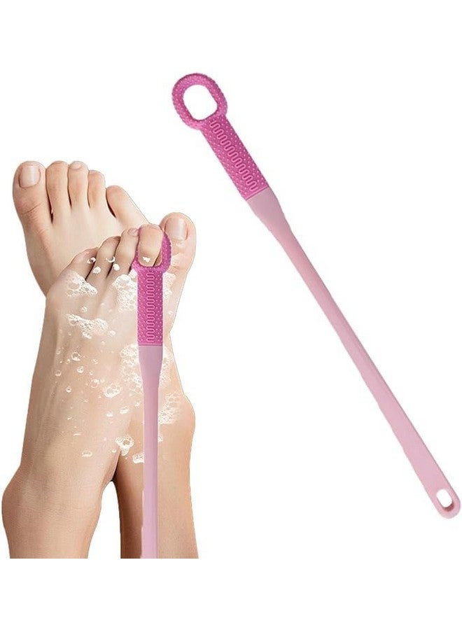 Prostuff.in® Flexible Foot Toe Cleaning Brush With Long Handle For Cleaning Between Toes, Heel Cleaning Callus Remover For Home Use, Multicolour 1 Pcs - Image 1