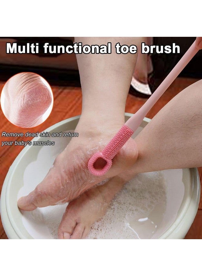 Prostuff.in® Flexible Foot Toe Cleaning Brush With Long Handle For Cleaning Between Toes, Heel Cleaning Callus Remover For Home Use, Multicolour 1 Pcs - Image 5