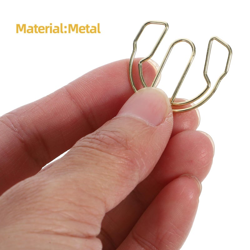 50 Pcs Gold Headphone Shaped Paper Clips Small Fun Metal Office Document Clips - Image 5