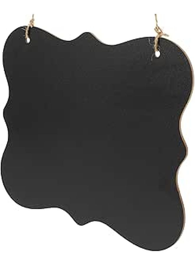 Double Sided Hanging Wall Memo Board with Chalkboard Surface 10x8 Inches - Image 1