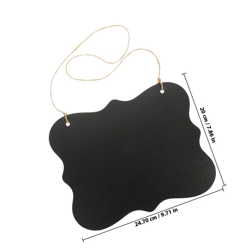 Double Sided Hanging Wall Memo Board with Chalkboard Surface 10x8 Inches - Image 3