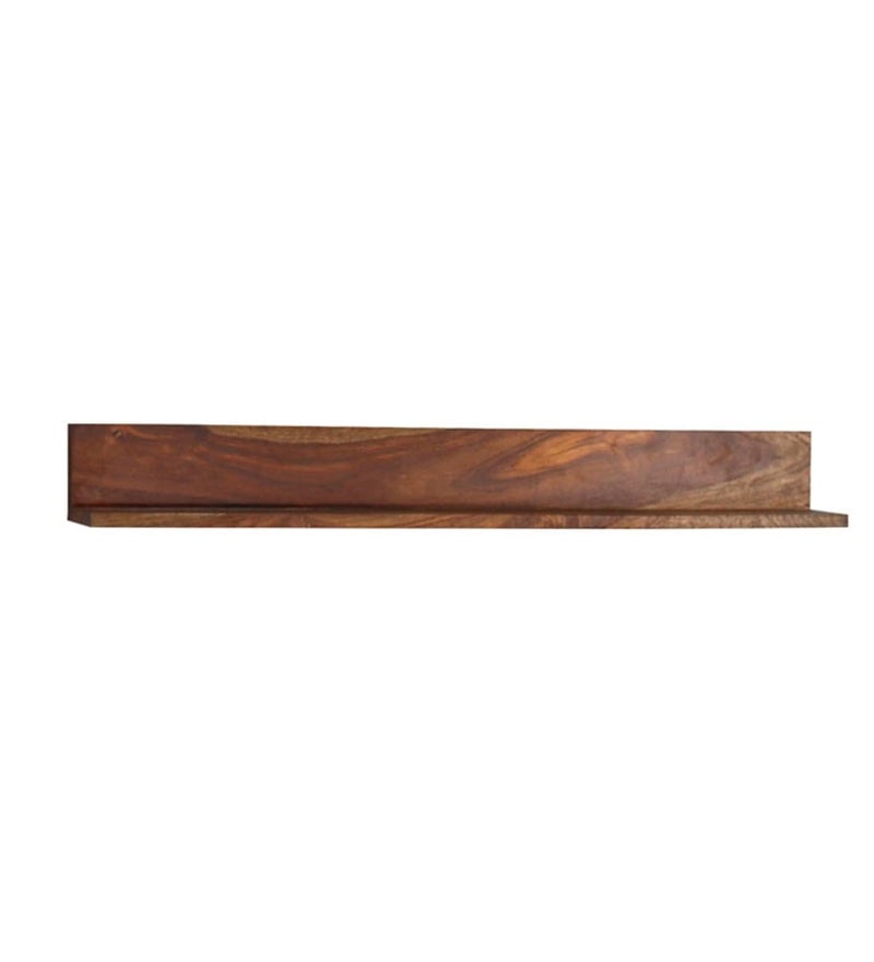 carpentray Floating Shelf for Wall Natural Walnut Wood Wall Shelves Picture Ledge Display Shelf Hanging Wall Bookshelf for Living Room Bedroom Kitchen Office Home Dcor Natural 22inches - Image 3