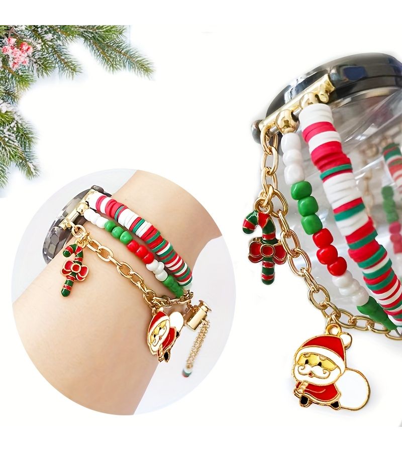 حزام ساعة ذكي بتصميم عيد الميلاد ورقاقات الثلج مقاس 22 ملم لساعات Galaxy Watch 4 و5 و6 و7 - Image 1