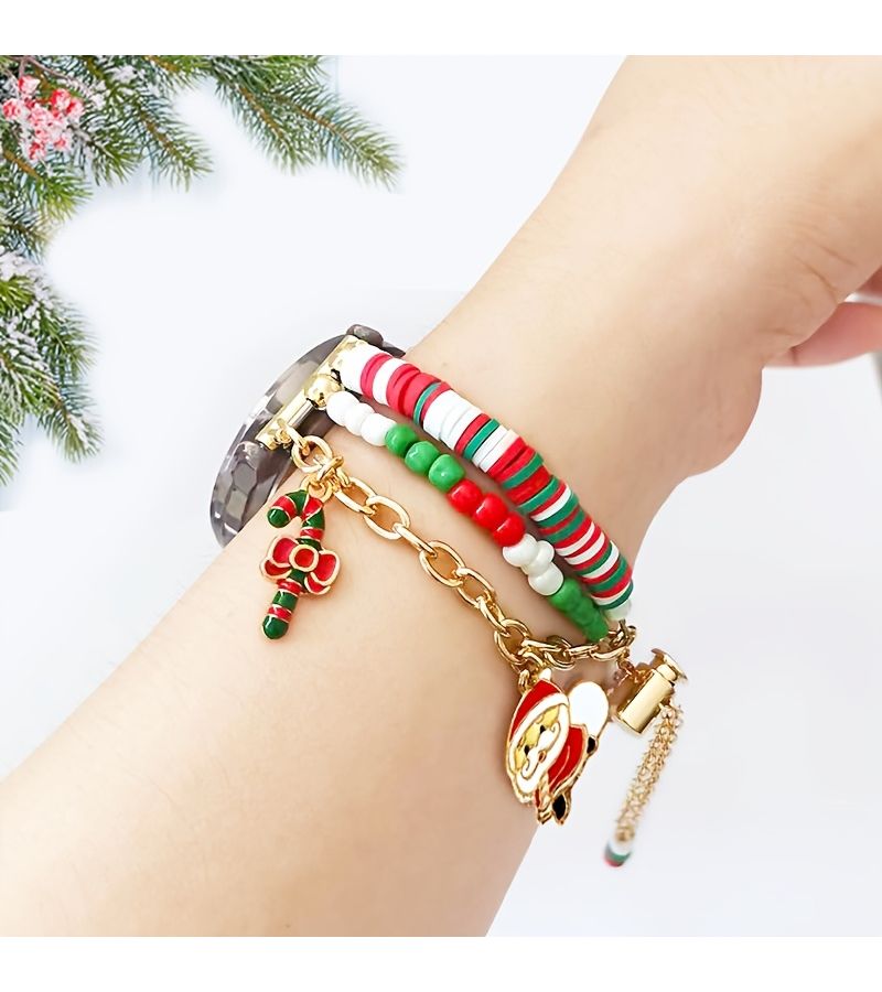 حزام ساعة ذكي بتصميم عيد الميلاد ورقاقات الثلج مقاس 22 ملم لساعات Galaxy Watch 4 و5 و6 و7 - Image 4