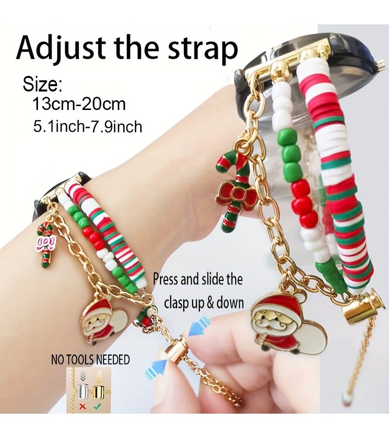 حزام ساعة ذكي بتصميم عيد الميلاد ورقاقات الثلج مقاس 22 ملم لساعات Galaxy Watch 4 و5 و6 و7 - Image 2