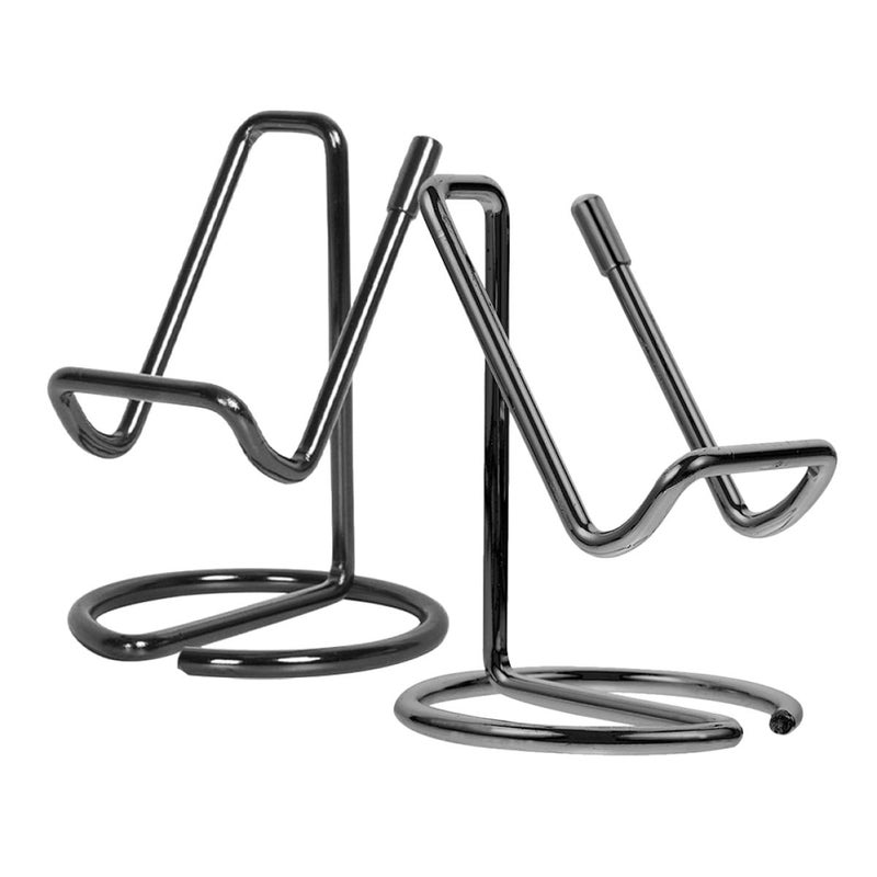 Iron Art Phone Stand 2 Pack Black Metal Desktop Holder For Office Desk - Image 2