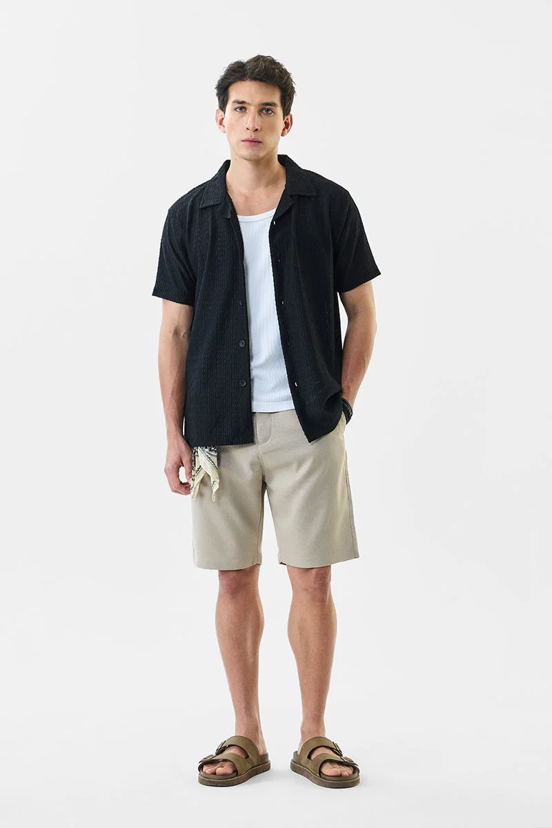 SNITCH Self-design Slim Fit Stretch Shirt