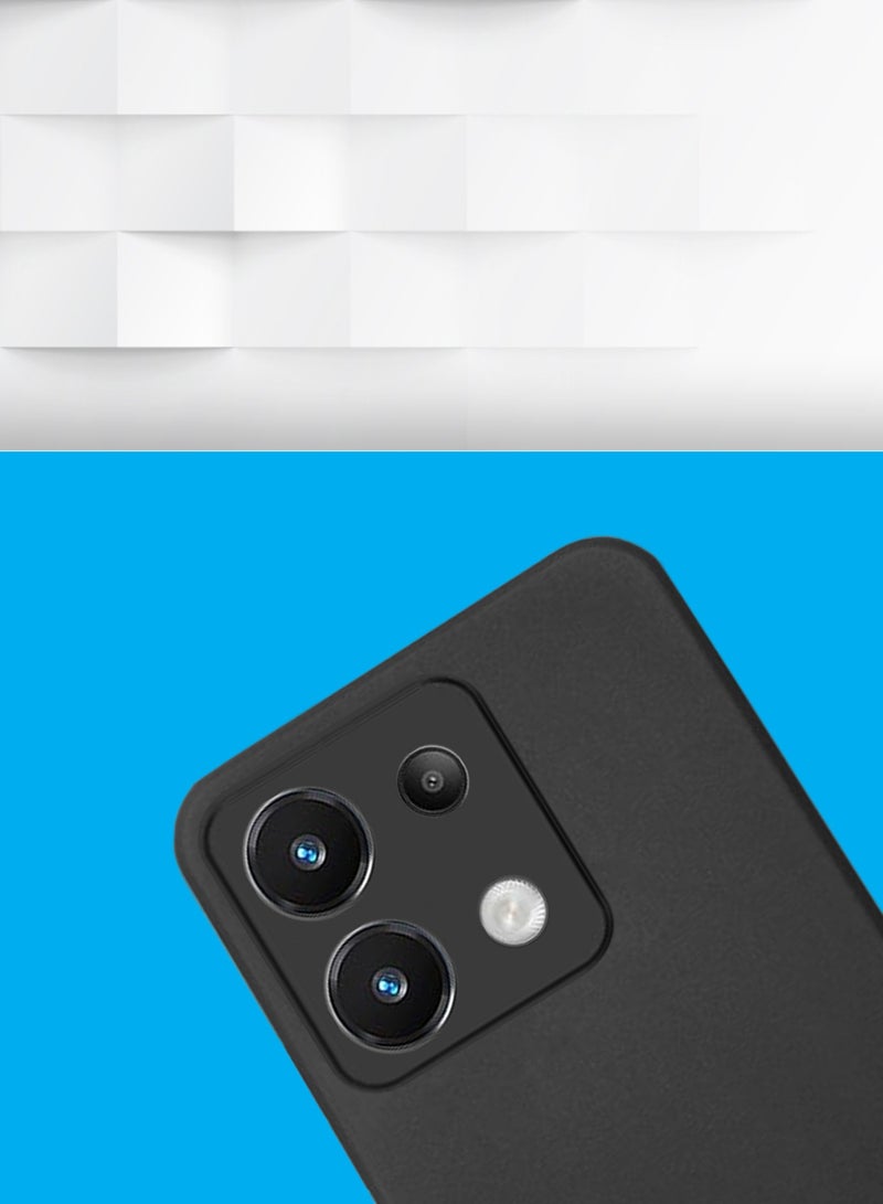 Wtech Soft Liquid Silicone Case Cover For Xiaomi Redmi Note 13 5G 2024 Black - Image 3