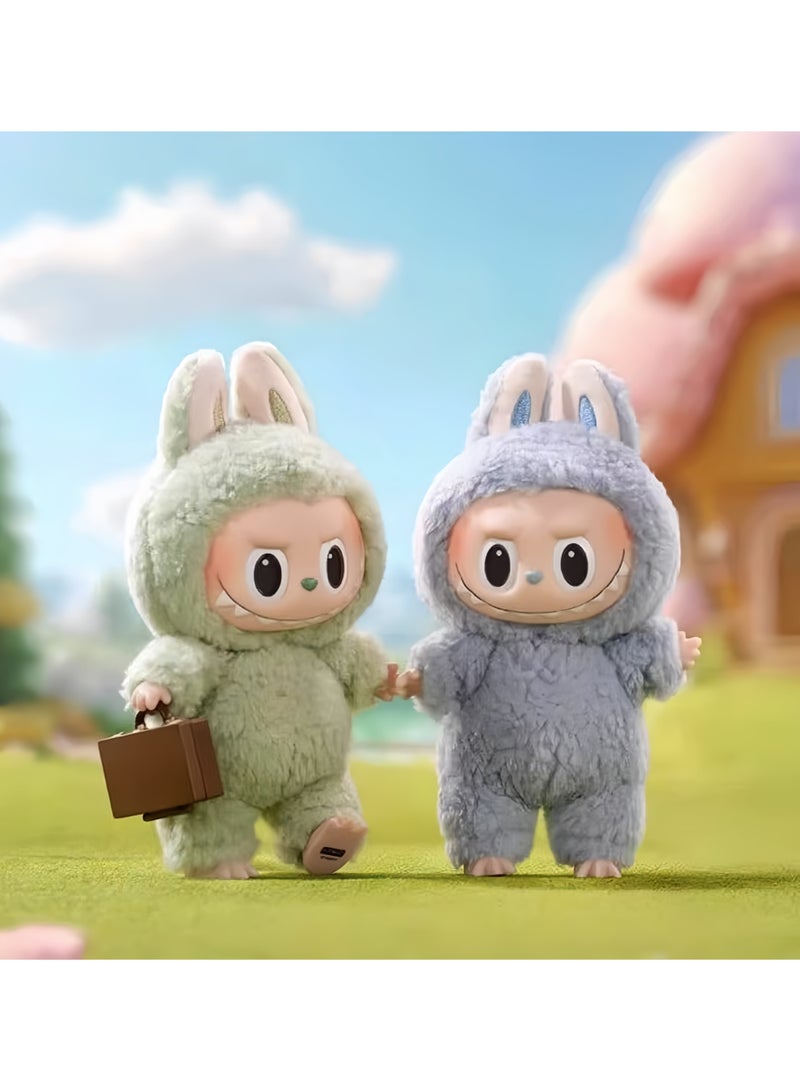 لابوبو دمية لابوبو ماكارون من الفينيل، مقاس 17 سم، متناسقة تمامًا مع ملابس لابوبو (عنب أخضر) - Image 2