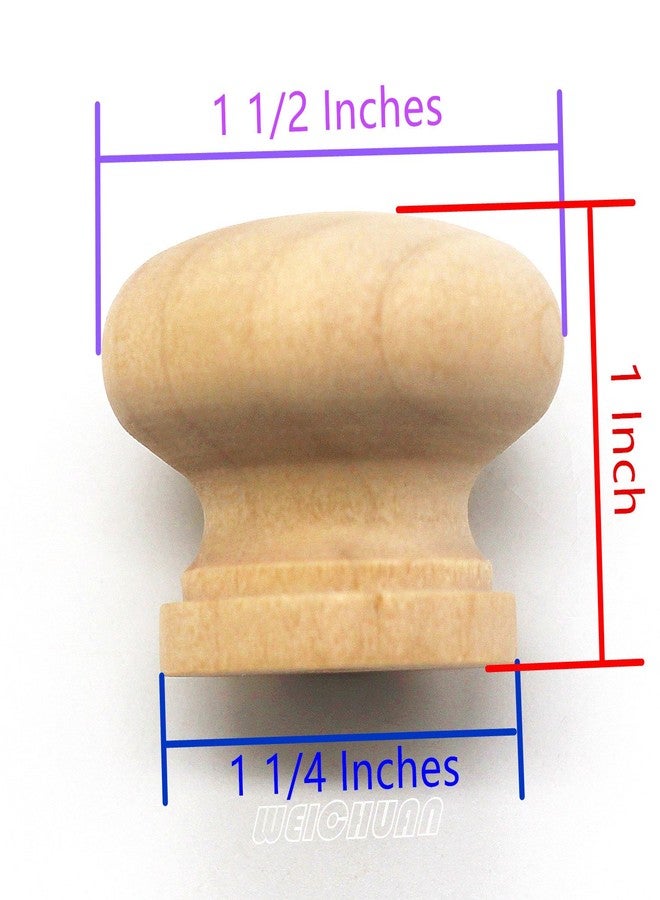 WEICHUAN Round Wood Unfinished Cabinet Furniture Drawer Knobs Pulls Handles LOG WY-LIFE80000331 - Image 4