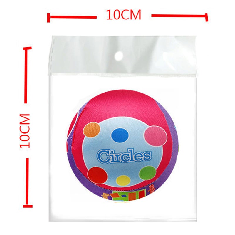 Cross-border Amazon baby player grabs bell ball stereo bell cloth ball 0-3 years old baby toy hand grabs cloth ball Shape- 4inch color printed cloth balls 