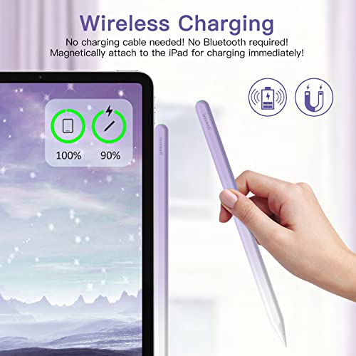 GOOJODOQ iPad Pencil 2nd Generation with Magnetic Wireless Charging,GOOJODOQ GD13 Stylus Pen for iPad with Tilt Palm Rejection for Apple iPad Pro (11/12.9 Inch),iPad Air 4th/5th Gen,iPad mini 6th Gen,Purple - Image 4