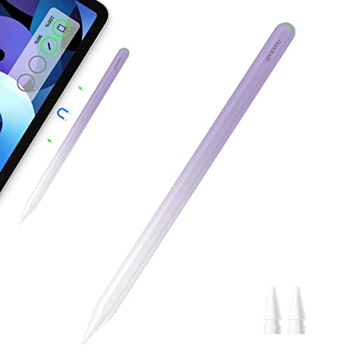 GOOJODOQ iPad Pencil 2nd Generation with Magnetic Wireless Charging,GOOJODOQ GD13 Stylus Pen for iPad with Tilt Palm Rejection for Apple iPad Pro (11/12.9 Inch),iPad Air 4th/5th Gen,iPad mini 6th Gen,Purple - Image 1