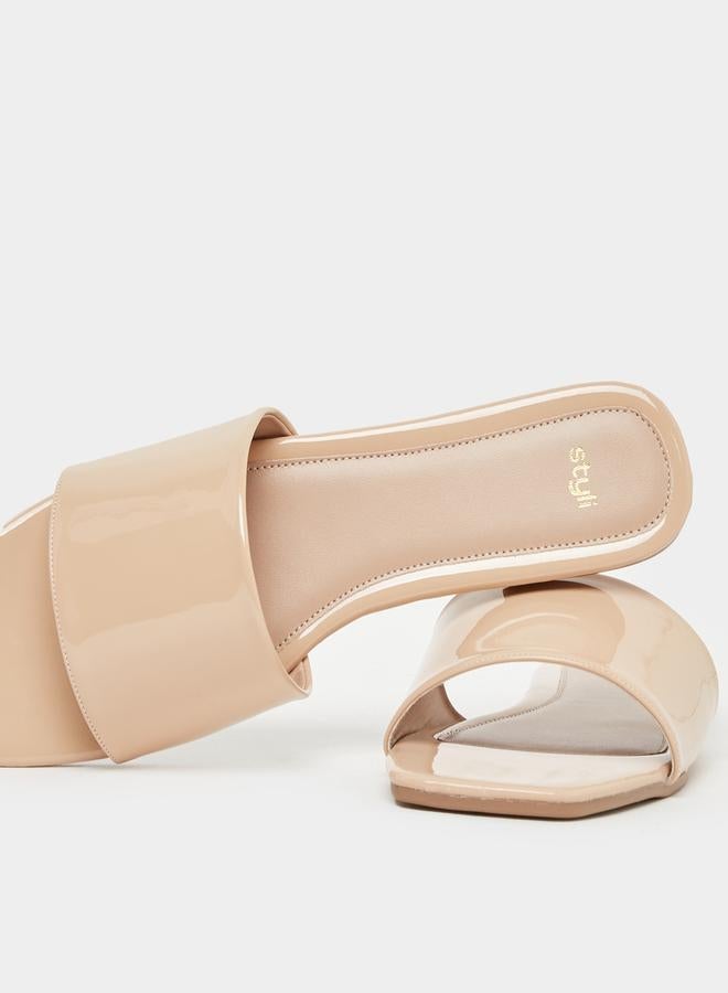 ستايلي صندل مسطح من جلد مفتوح القدم - Image 4