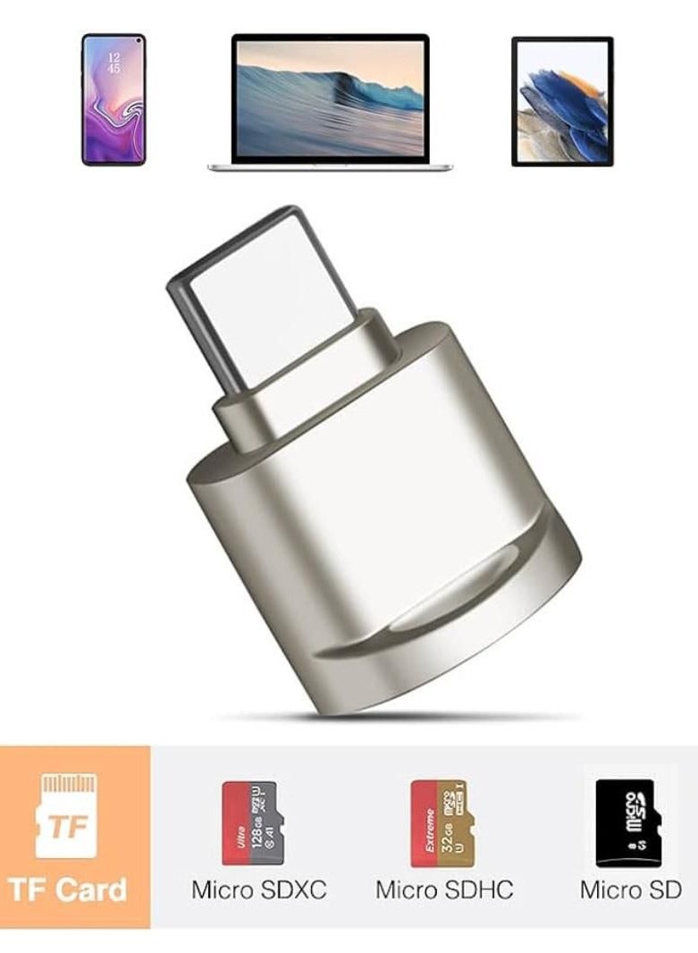 قارئ بطاقات TF، قارئ بطاقات USB-C إلى TF، محول قارئ بطاقات الذاكرة من النوع C TF OTG USB 3.0 لنظام التشغيل Windows Mac OS X Android