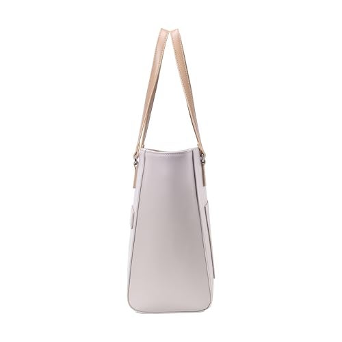 Lino Perros Women's Color-Blocked Commuter Tote Bag, Beige - Image 5