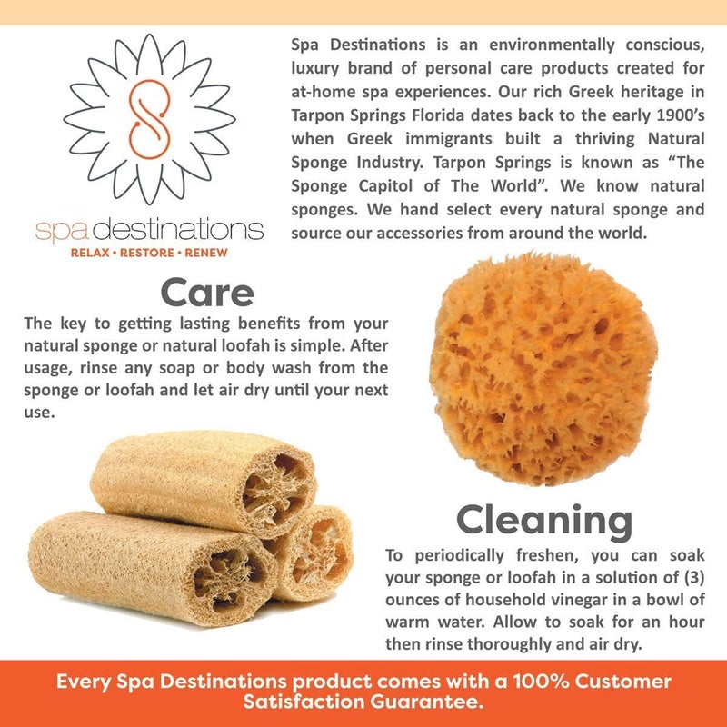 Spa Destinations Natural Sea Sponge - 4-5 inches, Yellow - Image 4