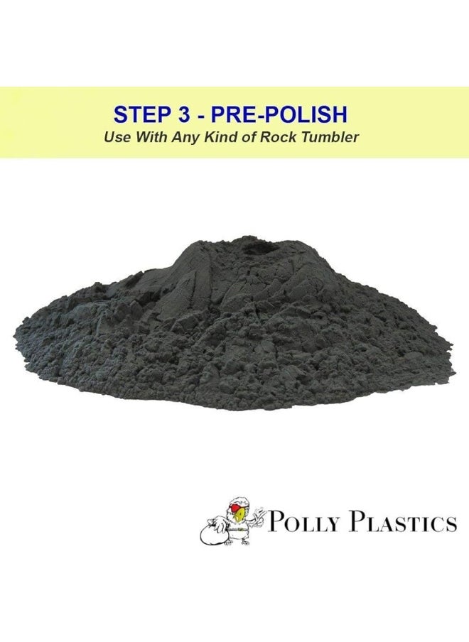 Polly Plastics - Polly Plastics Rock Tumbler Media Grit Refill, Pre-Polish 500 Silicon Carbide Grit, Stage 3 for Tumbling Stones (2 Pack) (1 lb.) - Image 1