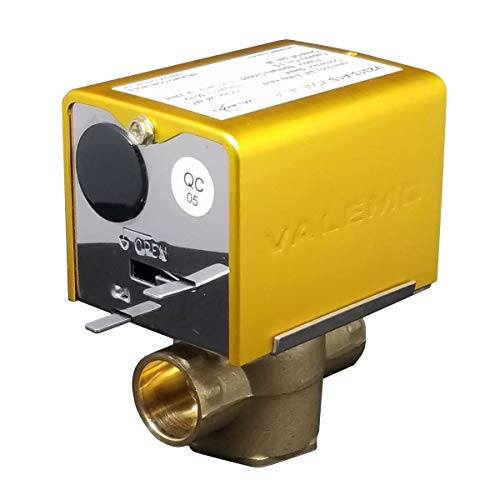 Valemo V2313-A1S Motorized Zone Valve, 2-way, 3/4" Sweat, Normally Closed, 24 VAC, with End Switch - Image 1