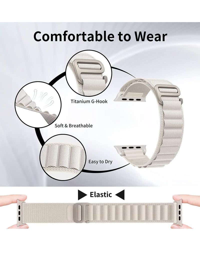 Watch Band Ultra Strap 42mm 44mm 45mm 49mm Alpine Loop Nylon Replacement Bands with Adjustable Sport Titanium G-hook Braided Straps for iWatch Ultra Series 8 7 SE 6 5 4 3 2 1 - Image 2