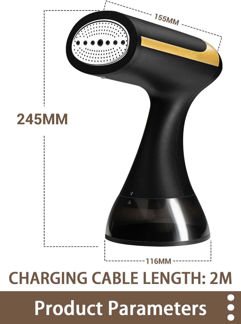 EqiEch Garment Steamer,1500W Handheld Steam Iron,Fast Heat-up Portable Travel Clothes Steamer,350ml Large Water Tank and Brushes,Fabric Wrinkle Remover with Strong Penetrating Steam for Home,Travel - Image 5