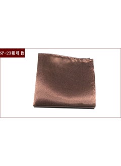 Generic Mens Formal Pocket Squares Solid Colors SP-23 coffee 