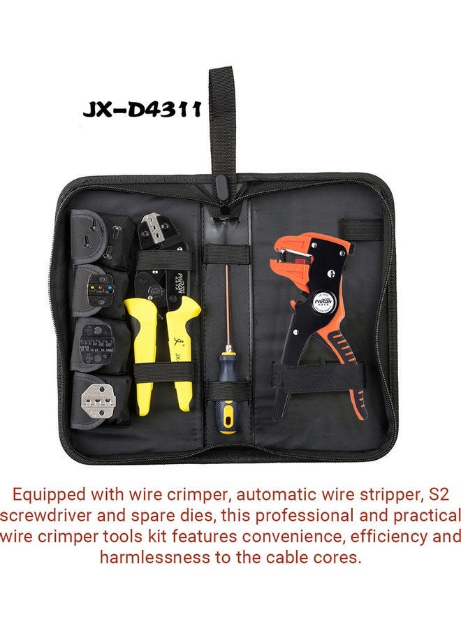 NIBEMINENT 12-Piece Crimping Plier Set With Bag Black/Orange/Yellow - Image 5