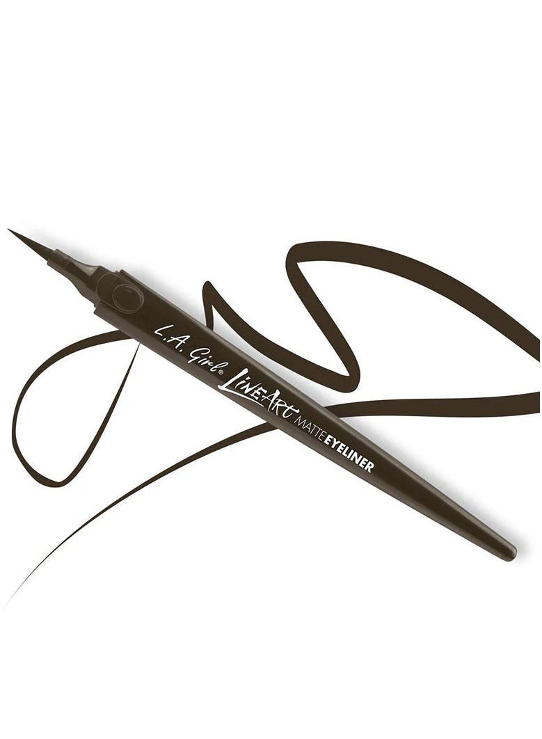 لا جيرل GLE713 Line Art Matte Eyeliner - Espresso - Image 1