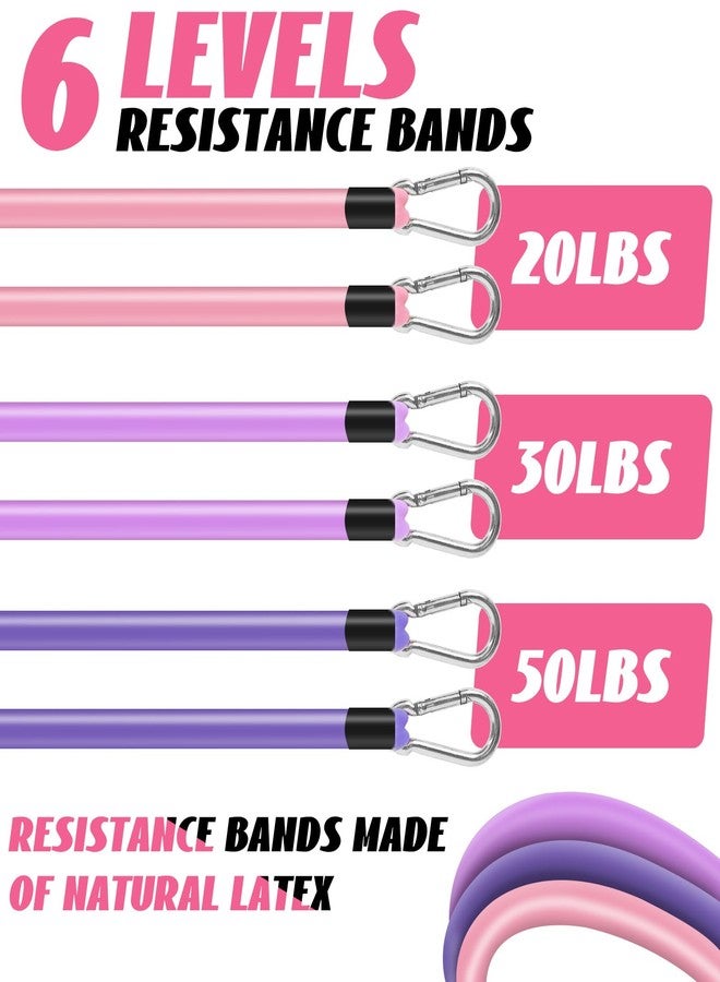 Olodeer Pilates Bar Kit with Resistance Bands, Pilates Reformer Exercise Bar with Ab Roller at Home Workout Equipment, Pilates Bar Set for Full Body Training Women & Men - Image 5