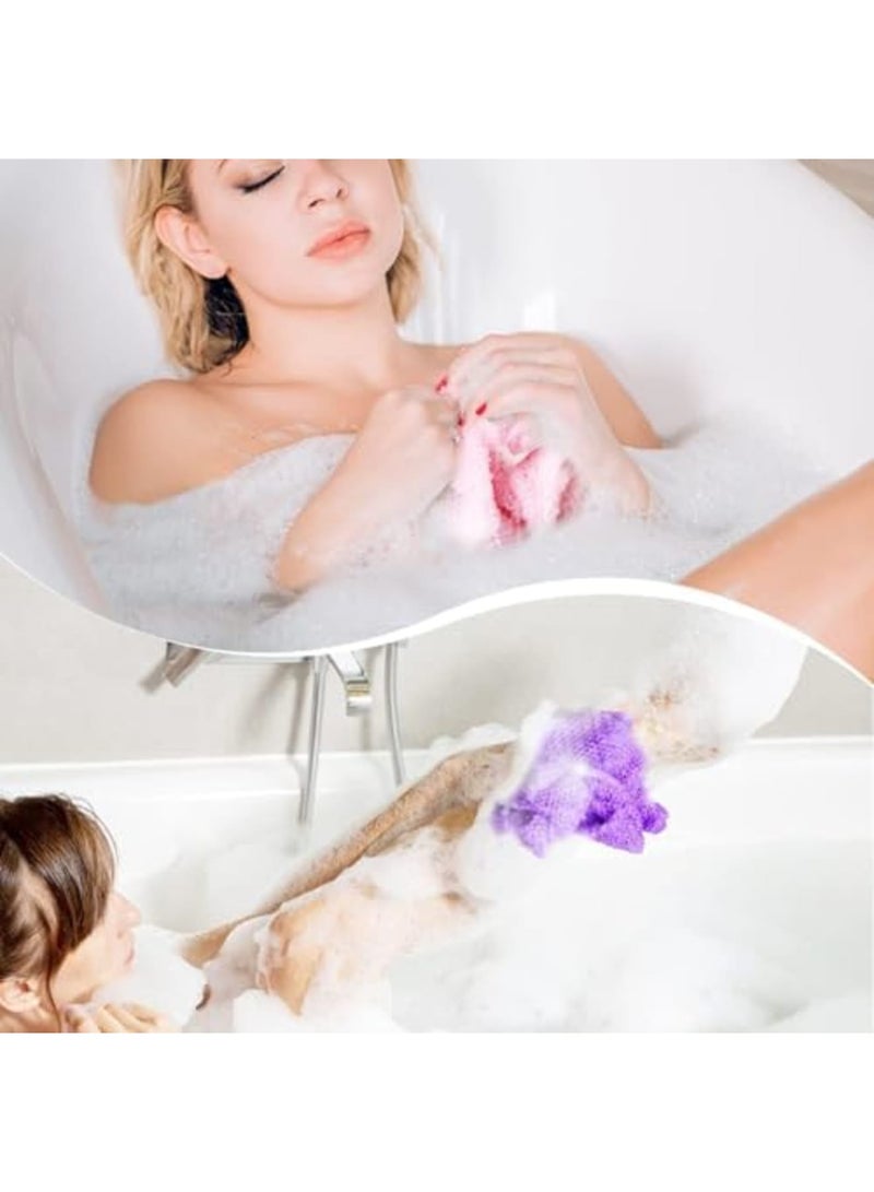 SYOSI African Net Sponge - Exfoliating Bath Wash Cloth, Long Body Exfoliator, Ideal Shower Bath Accessories, Back, Foot, and Scalp Scrub, Flat Dead Skin Remover (Black) - Image 2