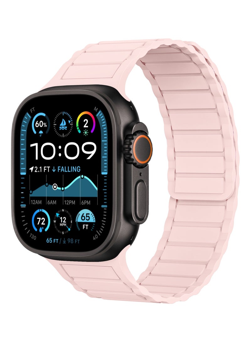ICARLUS Magnetic Watchband Compatible with Apple Watch for Men 38mm 40mm 41mm 42mm（Series 10） Women Silicone Sport Strong Magnet Strap for iWatch Series 10 9 ULTRA 2 SE 8 7 6 5 4 3 1 - Image 1