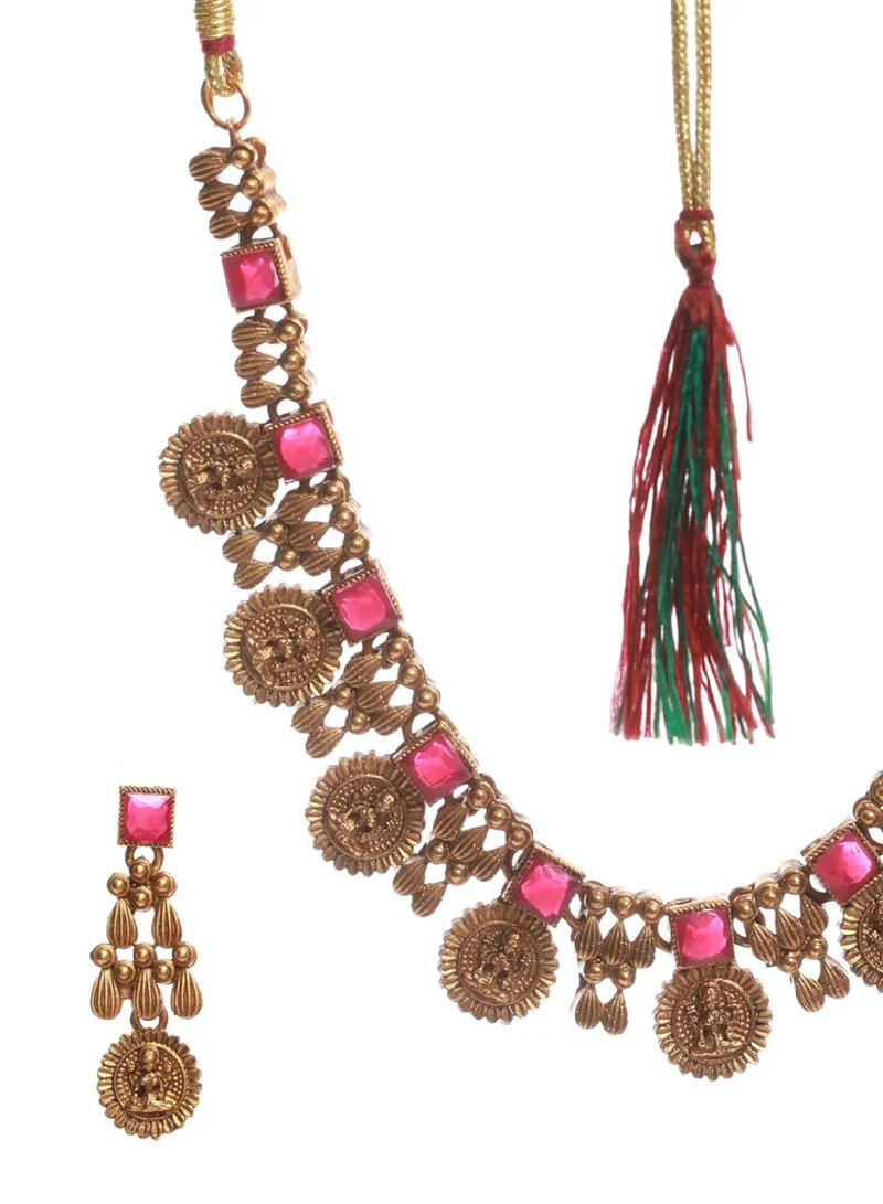 Priyaasi KundanStone Studded Beaded Dome Shaped Jhumkas