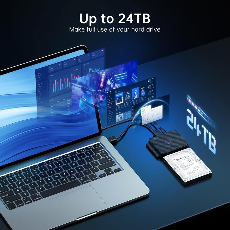 FIDECO SATA/IDE to USB 3.0 Adapter for 2.5/3.5 Inch HDD, SSD, and DVD Drives - Image 4