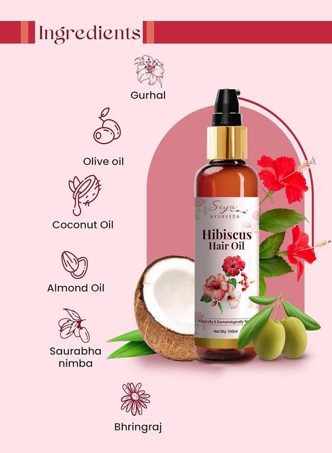 SiyaAyurveda Siya Ayurveda Hibiscus Oil - Ayurvedic Oil for Hair Growth, Natural Hair Care, Improve Scalp Health, and Frizz Control - Herbal Solution for Damaged Hair | Hair Nourishment - Image 2
