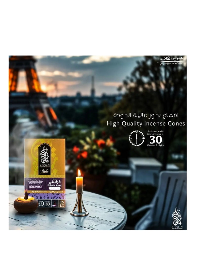 Premium Quality Pyramid Incense - 30 Minutes Burn - 15 Funnels (French Perfume) - Image 2